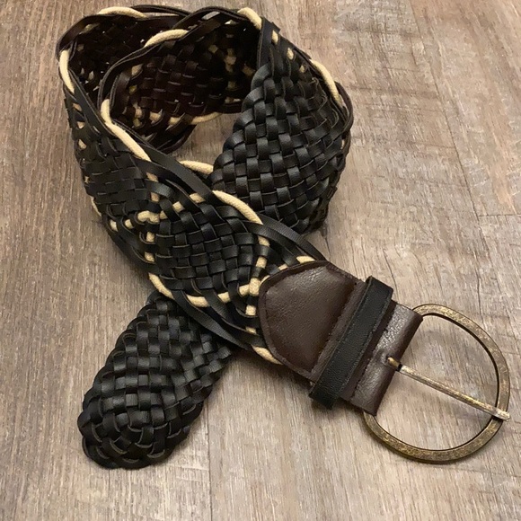 Accessories - Vegan leather braided/woven 2” belt up to 34”